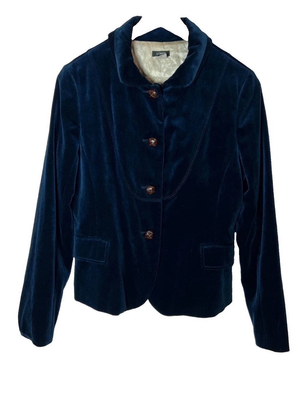 J. Crew Women's Teal Velvet Tailored Blazer